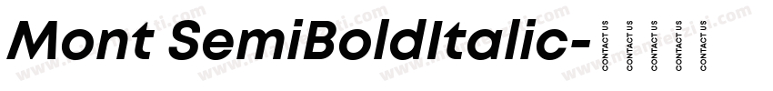 Mont SemiBoldItalic字体转换